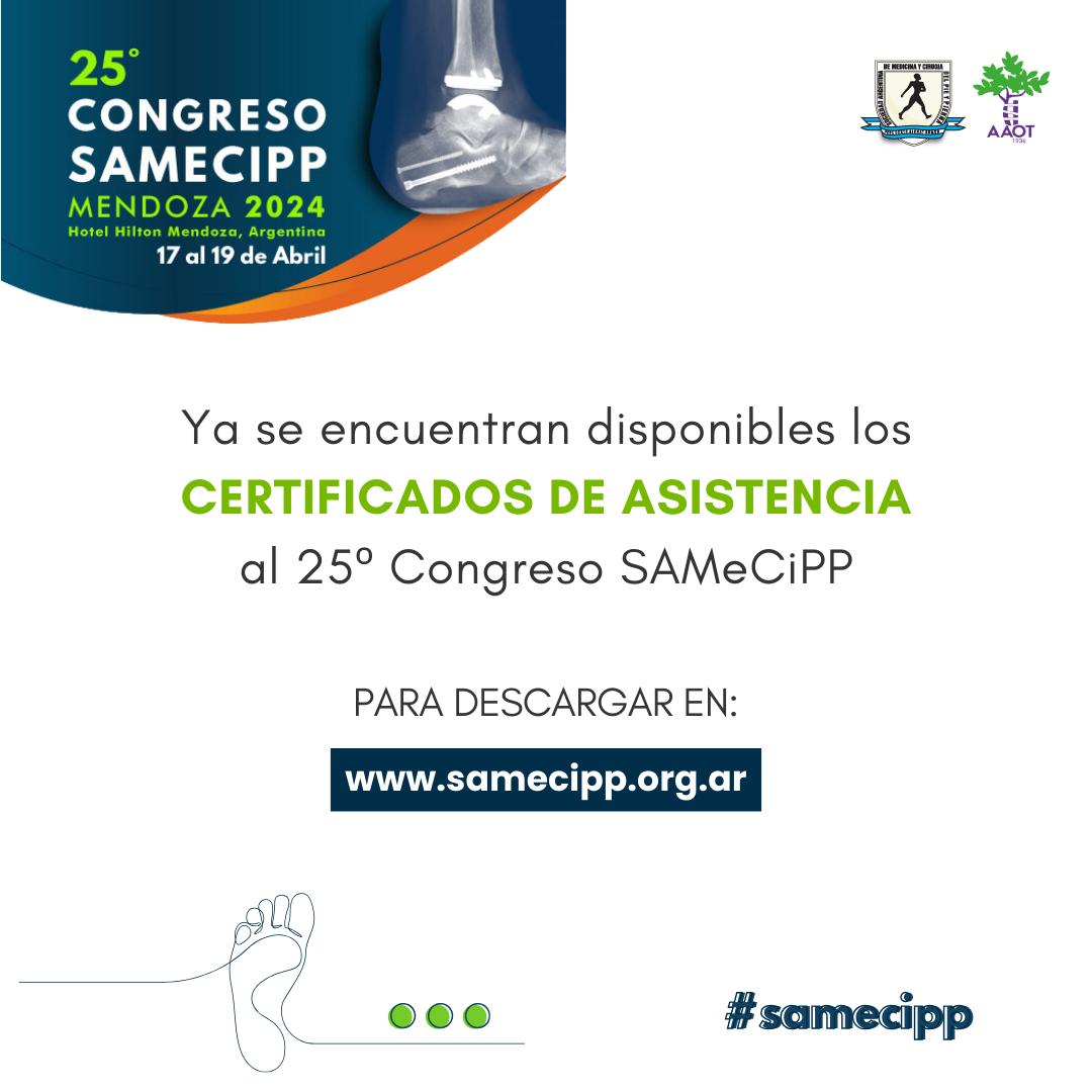 Certificados del 25 Congreso SAMeCiPP